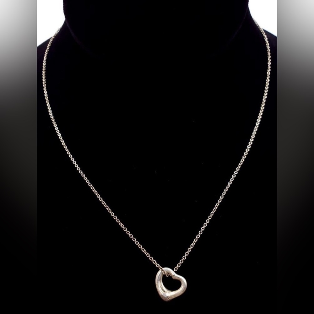 Tiffany & Co. open heart pendant & necklace